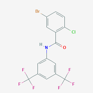 molecular formula C15H7BrClF6NO B5229672 N-[3,5-bis(trifluoromethyl)phenyl]-5-bromo-2-chlorobenzamide 