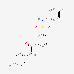 molecular formula C19H14I2N2O3S B5229683 N-(4-iodophenyl)-3-{[(4-iodophenyl)amino]sulfonyl}benzamide 