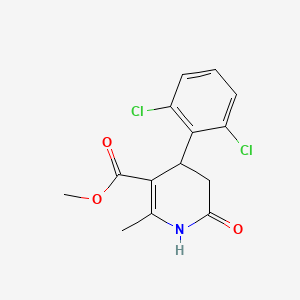 molecular formula C14H13Cl2NO3 B5229710 methyl 4-(2,6-dichlorophenyl)-2-methyl-6-oxo-1,4,5,6-tetrahydro-3-pyridinecarboxylate 