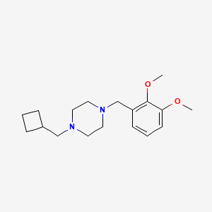 molecular formula C18H28N2O2 B5229737 1-(cyclobutylmethyl)-4-(2,3-dimethoxybenzyl)piperazine trifluoroacetate 