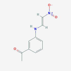 molecular formula C10H10N2O3 B5229780 1-{3-[(2-nitrovinyl)amino]phenyl}ethanone 