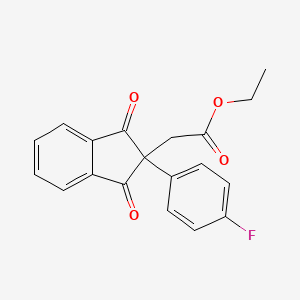 molecular formula C19H15FO4 B5229805 ethyl [2-(4-fluorophenyl)-1,3-dioxo-2,3-dihydro-1H-inden-2-yl]acetate 