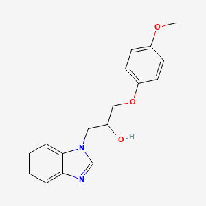 molecular formula C17H18N2O3 B5229876 1-(1H-benzimidazol-1-yl)-3-(4-methoxyphenoxy)-2-propanol 