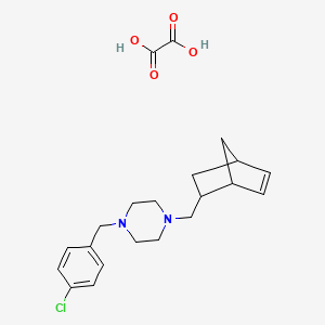 molecular formula C21H27ClN2O4 B5229888 1-(bicyclo[2.2.1]hept-5-en-2-ylmethyl)-4-(4-chlorobenzyl)piperazine oxalate 