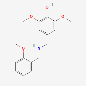 molecular formula C17H21NO4 B5229901 2,6-dimethoxy-4-{[(2-methoxybenzyl)amino]methyl}phenol 