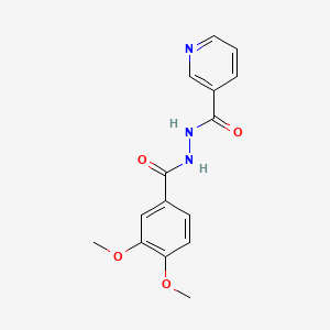 molecular formula C15H15N3O4 B5229947 N'-(3,4-dimethoxybenzoyl)nicotinohydrazide 