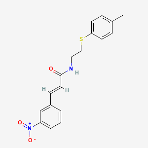 molecular formula C18H18N2O3S B5229950 N-{2-[(4-methylphenyl)thio]ethyl}-3-(3-nitrophenyl)acrylamide 