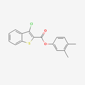 molecular formula C17H13ClO2S B5229955 3,4-dimethylphenyl 3-chloro-1-benzothiophene-2-carboxylate 