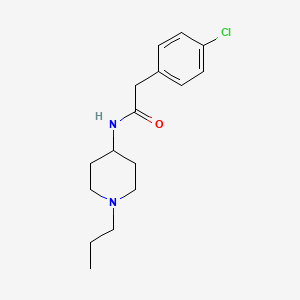 molecular formula C16H23ClN2O B5229956 2-(4-chlorophenyl)-N-(1-propyl-4-piperidinyl)acetamide 