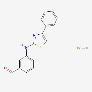 molecular formula C17H15BrN2OS B5229971 1-{3-[(4-phenyl-1,3-thiazol-2-yl)amino]phenyl}ethanone hydrobromide 