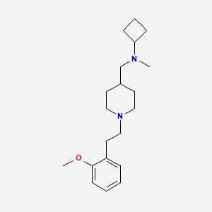 molecular formula C20H32N2O B5229990 N-({1-[2-(2-methoxyphenyl)ethyl]-4-piperidinyl}methyl)-N-methylcyclobutanamine 