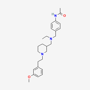molecular formula C26H37N3O2 B5230015 N-(4-{[ethyl({1-[2-(3-methoxyphenyl)ethyl]-3-piperidinyl}methyl)amino]methyl}phenyl)acetamide 