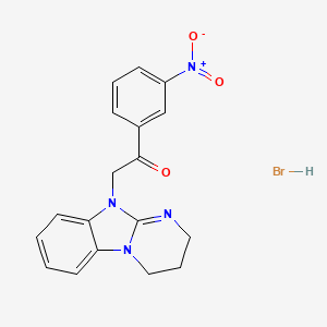 molecular formula C18H17BrN4O3 B5230083 2-(3,4-dihydropyrimido[1,2-a]benzimidazol-10(2H)-yl)-1-(3-nitrophenyl)ethanone hydrobromide 