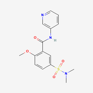 molecular formula C15H17N3O4S B5230091 5-[(dimethylamino)sulfonyl]-2-methoxy-N-3-pyridinylbenzamide 