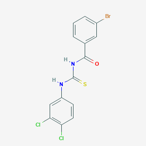 molecular formula C14H9BrCl2N2OS B5230092 3-bromo-N-{[(3,4-dichlorophenyl)amino]carbonothioyl}benzamide 