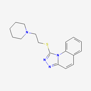 molecular formula C17H20N4S B5230099 1-{[2-(1-piperidinyl)ethyl]thio}[1,2,4]triazolo[4,3-a]quinoline 