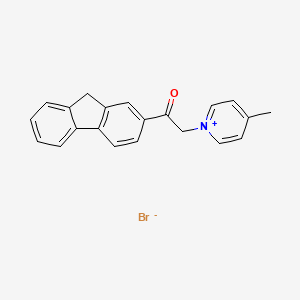1-[2-(9H-fluoren-2-yl)-2-oxoethyl]-4-methylpyridinium bromide