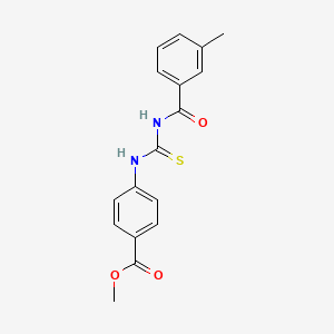 molecular formula C17H16N2O3S B5230148 methyl 4-({[(3-methylbenzoyl)amino]carbonothioyl}amino)benzoate 