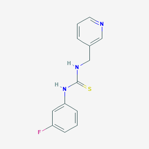 molecular formula C13H12FN3S B5230187 N-(3-fluorophenyl)-N'-(3-pyridinylmethyl)thiourea 