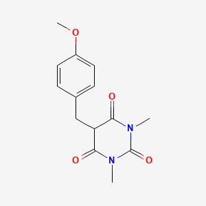 molecular formula C14H16N2O4 B5230200 5-(4-methoxybenzyl)-1,3-dimethyl-2,4,6(1H,3H,5H)-pyrimidinetrione 