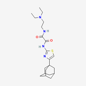 molecular formula C21H32N4O2S B5230206 N-[4-(1-adamantyl)-1,3-thiazol-2-yl]-N'-[2-(diethylamino)ethyl]ethanediamide 