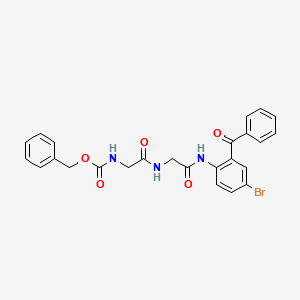 molecular formula C25H22BrN3O5 B5230208 N-[(benzyloxy)carbonyl]glycyl-N~1~-(2-benzoyl-4-bromophenyl)glycinamide 