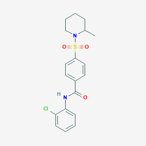N-(2-chlorophenyl)-4-[(2-methyl-1-piperidinyl)sulfonyl]benzamide