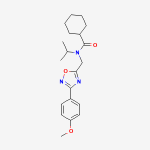 molecular formula C20H27N3O3 B5230231 N-isopropyl-N-{[3-(4-methoxyphenyl)-1,2,4-oxadiazol-5-yl]methyl}cyclohexanecarboxamide 