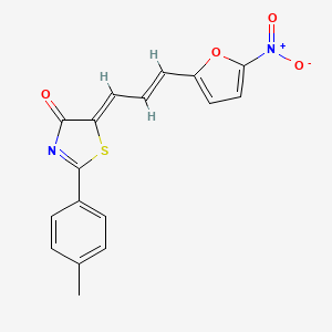 molecular formula C17H12N2O4S B5230255 2-(4-methylphenyl)-5-[3-(5-nitro-2-furyl)-2-propen-1-ylidene]-1,3-thiazol-4(5H)-one 