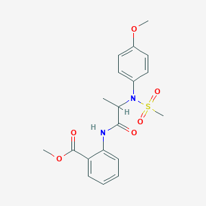 molecular formula C19H22N2O6S B5230265 methyl 2-{[N-(4-methoxyphenyl)-N-(methylsulfonyl)alanyl]amino}benzoate 