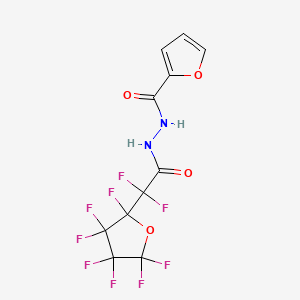 molecular formula C11H5F9N2O4 B5230271 N'-[2,2-difluoro-2-(2,3,3,4,4,5,5-heptafluorotetrahydro-2-furanyl)acetyl]-2-furohydrazide 