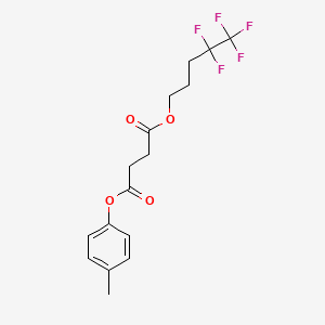 molecular formula C16H17F5O4 B5230278 4-methylphenyl 4,4,5,5,5-pentafluoropentyl succinate 