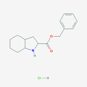 molecular formula C16H22ClNO2 B052303 Benzyl octahydro-1H-indole-2-carboxylate hydrochloride CAS No. 82717-97-3