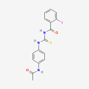 molecular formula C16H14IN3O2S B5230306 N-({[4-(acetylamino)phenyl]amino}carbonothioyl)-2-iodobenzamide 