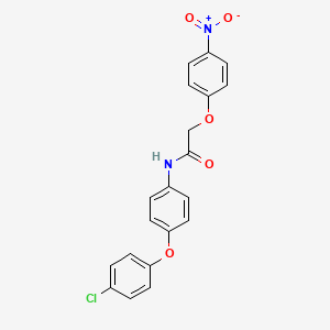 molecular formula C20H15ClN2O5 B5230326 N-[4-(4-chlorophenoxy)phenyl]-2-(4-nitrophenoxy)acetamide 