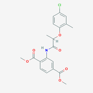 molecular formula C20H20ClNO6 B5230348 dimethyl 2-{[2-(4-chloro-2-methylphenoxy)propanoyl]amino}terephthalate 