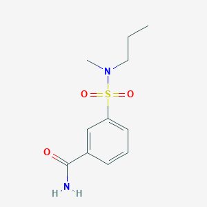 molecular formula C11H16N2O3S B5230355 3-{[methyl(propyl)amino]sulfonyl}benzamide 