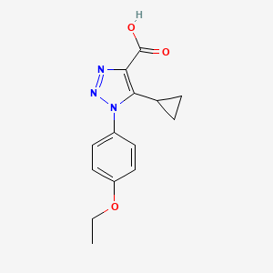 molecular formula C14H15N3O3 B5230357 5-cyclopropyl-1-(4-ethoxyphenyl)-1H-1,2,3-triazole-4-carboxylic acid 