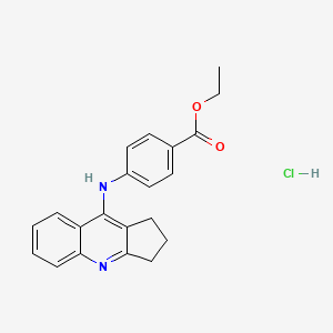 molecular formula C21H21ClN2O2 B5230416 ethyl 4-(2,3-dihydro-1H-cyclopenta[b]quinolin-9-ylamino)benzoate hydrochloride 