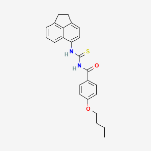 molecular formula C24H24N2O2S B5230431 4-butoxy-N-[(1,2-dihydro-5-acenaphthylenylamino)carbonothioyl]benzamide 