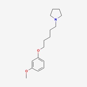 molecular formula C16H25NO2 B5230462 1-[5-(3-methoxyphenoxy)pentyl]pyrrolidine 