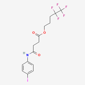 molecular formula C15H15F5INO3 B5230471 4,4,5,5,5-pentafluoropentyl 4-[(4-iodophenyl)amino]-4-oxobutanoate 
