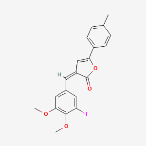 molecular formula C20H17IO4 B5230479 3-(3-iodo-4,5-dimethoxybenzylidene)-5-(4-methylphenyl)-2(3H)-furanone 