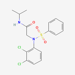 molecular formula C17H18Cl2N2O3S B5230481 N~2~-(2,3-dichlorophenyl)-N~1~-isopropyl-N~2~-(phenylsulfonyl)glycinamide 
