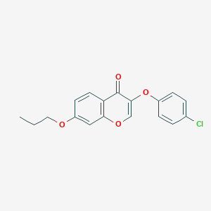 molecular formula C18H15ClO4 B5230503 3-(4-chlorophenoxy)-7-propoxy-4H-chromen-4-one 