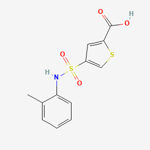molecular formula C12H11NO4S2 B5230537 4-{[(2-methylphenyl)amino]sulfonyl}-2-thiophenecarboxylic acid 