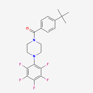 molecular formula C21H21F5N2O B5230543 1-(4-tert-butylbenzoyl)-4-(pentafluorophenyl)piperazine 