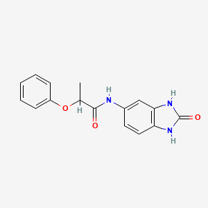 molecular formula C16H15N3O3 B5230551 N-(2-oxo-2,3-dihydro-1H-benzimidazol-5-yl)-2-phenoxypropanamide 