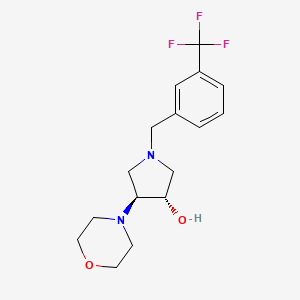 molecular formula C16H21F3N2O2 B5230557 (3S*,4S*)-4-(4-morpholinyl)-1-[3-(trifluoromethyl)benzyl]-3-pyrrolidinol 