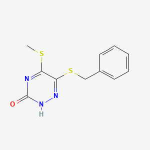 molecular formula C11H11N3OS2 B5230559 6-(benzylthio)-5-(methylthio)-1,2,4-triazin-3(2H)-one CAS No. 23449-17-4